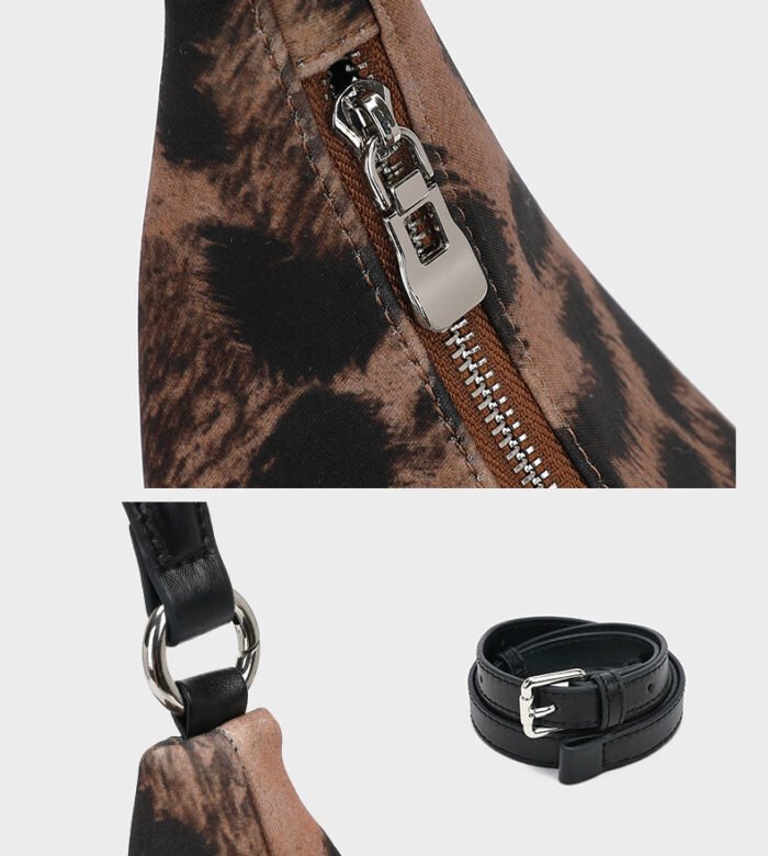 Trendy Leopard Print PU Leather Hobo Bag – Crossbody & Shoulder Handbag for Women - Image 9