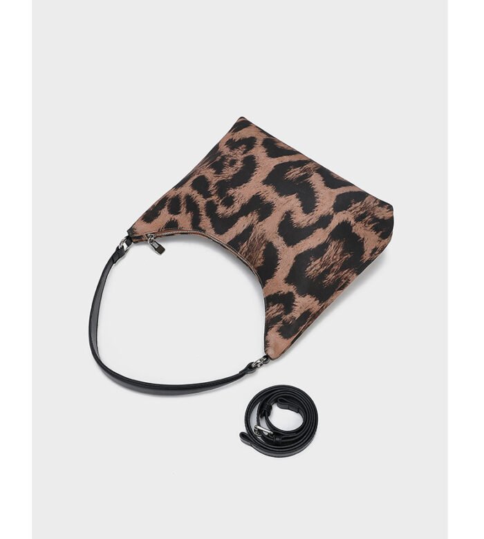 Trendy Leopard Print PU Leather Hobo Bag – Crossbody & Shoulder Handbag for Women - Image 5