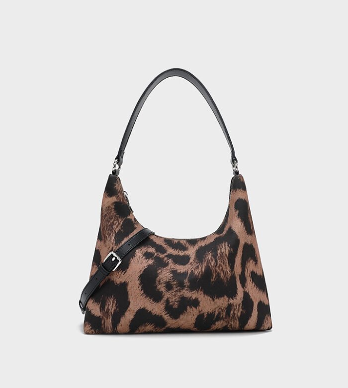 Trendy Leopard Print PU Leather Hobo Bag – Crossbody & Shoulder Handbag for Women