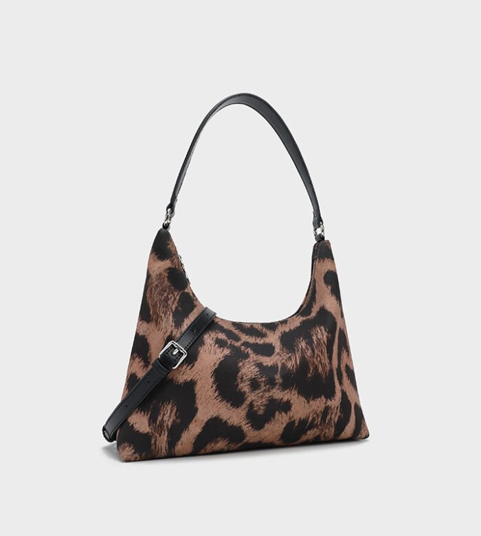 Trendy Leopard Print PU Leather Hobo Bag – Crossbody & Shoulder Handbag for Women - Image 4