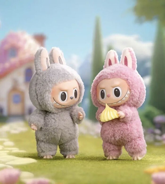 LABUBU Fluffy Bunny Monster Plush Toys - Cute Collectible Figurines for Kids & Adults